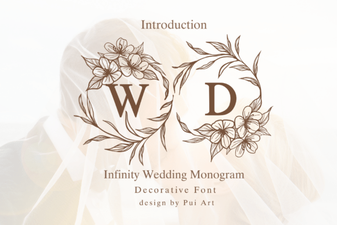 Infinity Wedding Monogram Font Collection