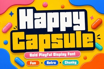 Happy Capsule Font: Playful Design for Creative Projects