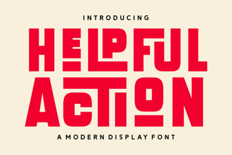 Helpful Action Font: Design with Purpose